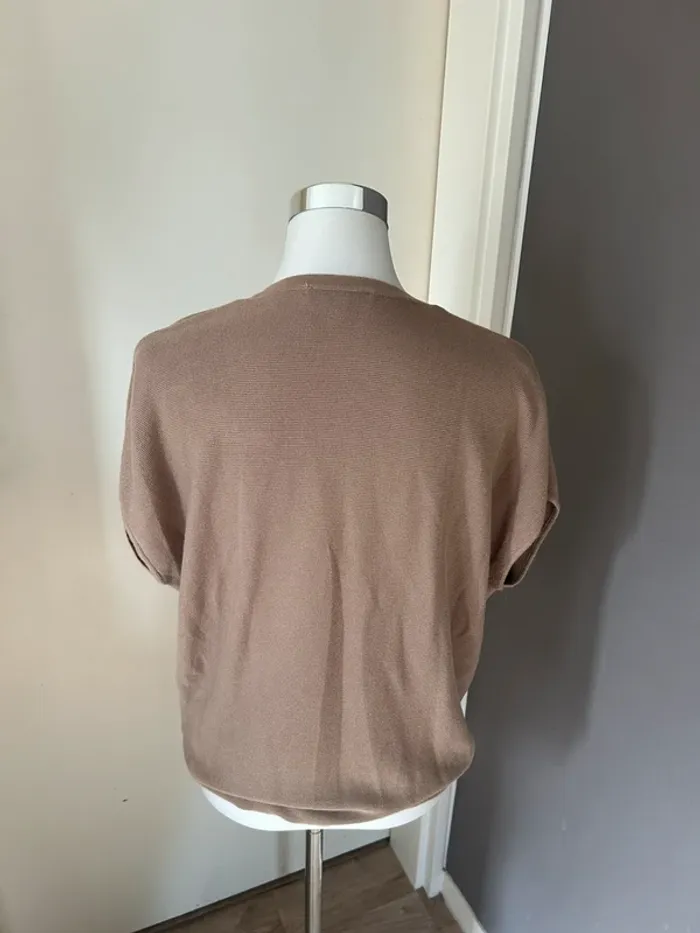 Morgan pull fin sans manches Camel,taille M/38 - photo numéro 5