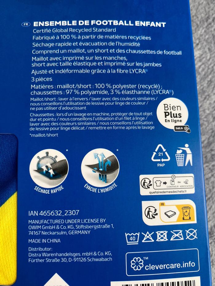 ensemble football enfant uefa euro 2024 officiel 6/8ans maillot short chaussettes - photo numéro 8