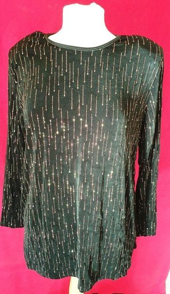 Neuf ! Haut noir et pailleté manches longues