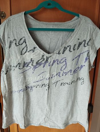 Tee-shirt femme gris 