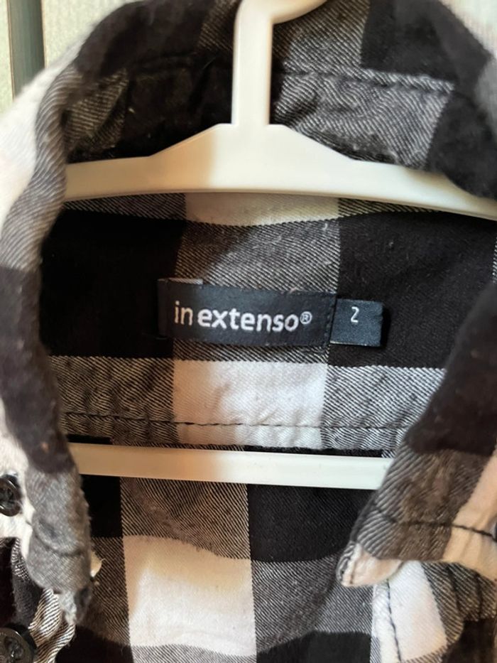 Chemise à carreaux noir et blanche - photo numéro 2