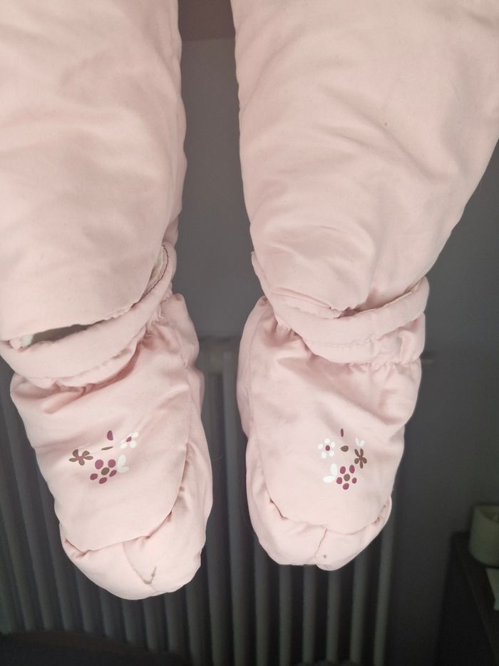 Combinaison molletonnée rose fille 18 mois - photo numéro 4