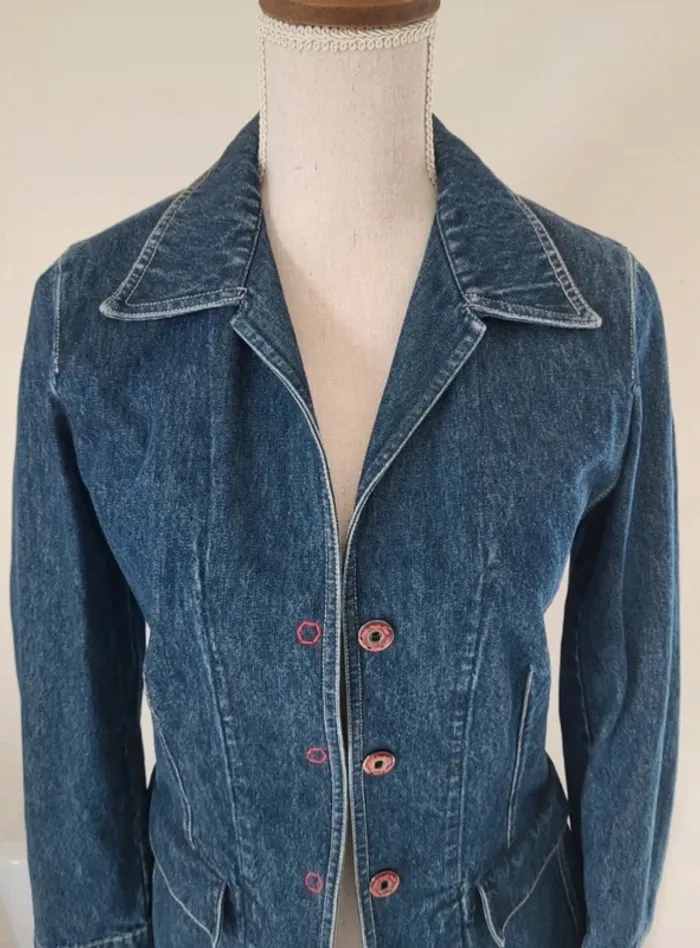 Veste en jean bleue foncée A.Ventilo Taille 36 - photo numéro 3