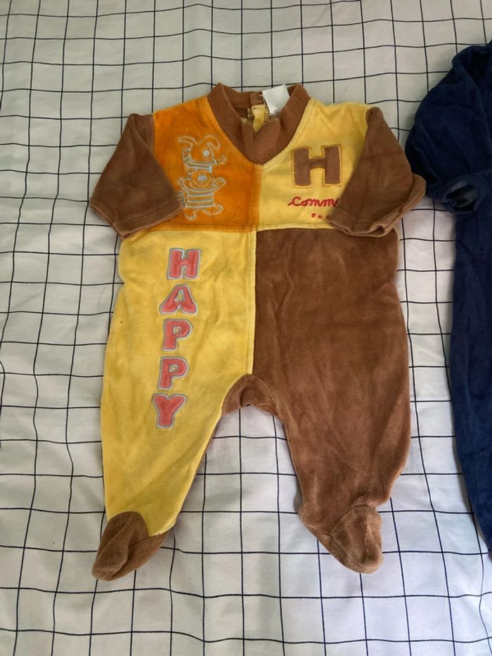 Lot de 3 pyjama grenouillère bébé - photo numéro 2