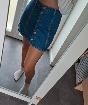 Jupe en jean à boutons
