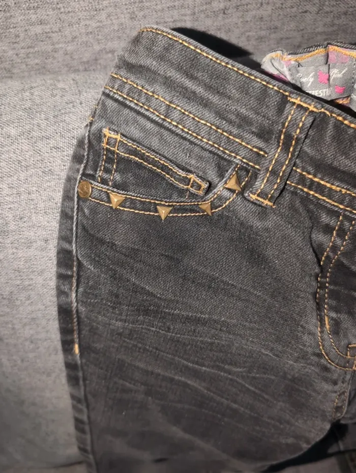 Pantalon jean gris - photo numéro 2