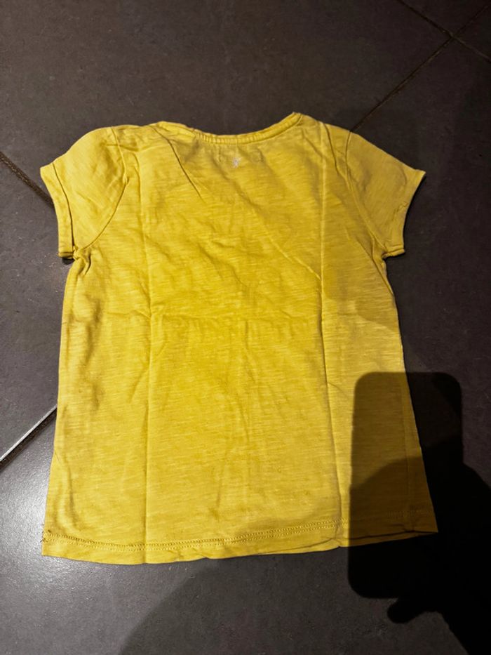 T shirt manches courtes - Okaidi - I always live with optimism / Soleil - Jaune - 6 ans - photo numéro 3