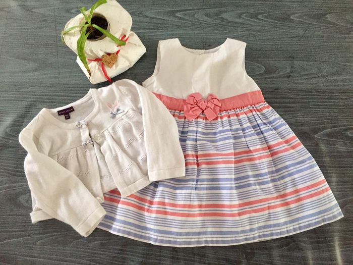 Robe et gilet 9 mois sergent major tbe