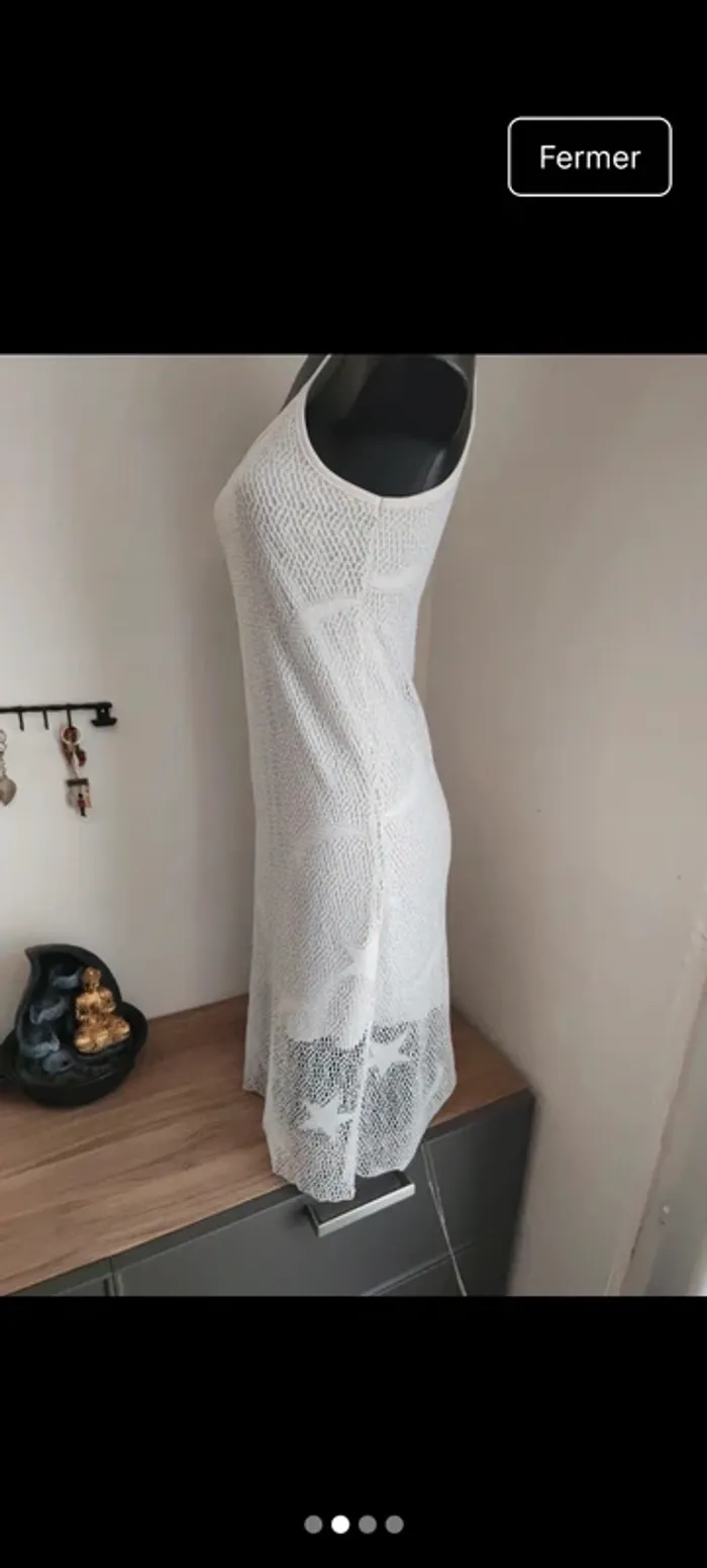 Robe blanche maille taille 36 - photo numéro 2