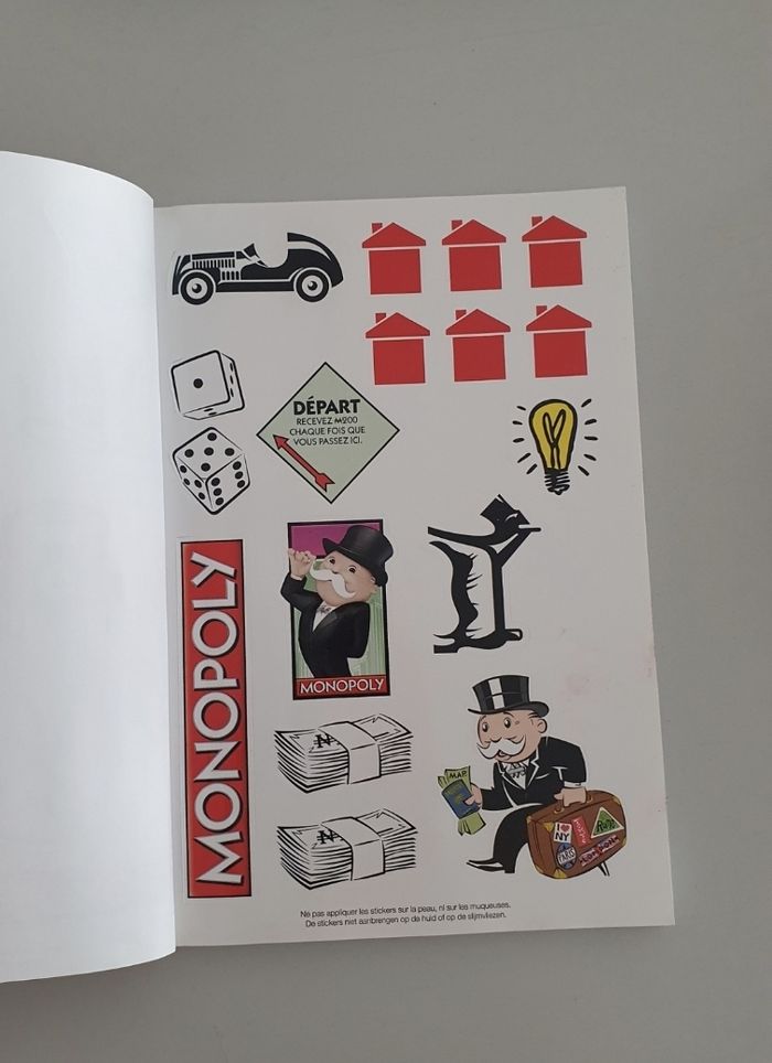 Carnet Monopoly + stickers - photo numéro 4