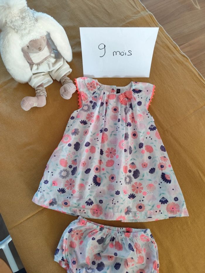 Lot de 3 robes été avec bloomer 9 mois - photo numéro 3