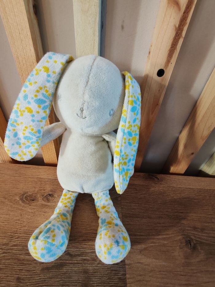 Lapin klorane jaune et bleu