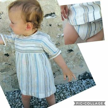 6 mois bébé fille robe et bloomer