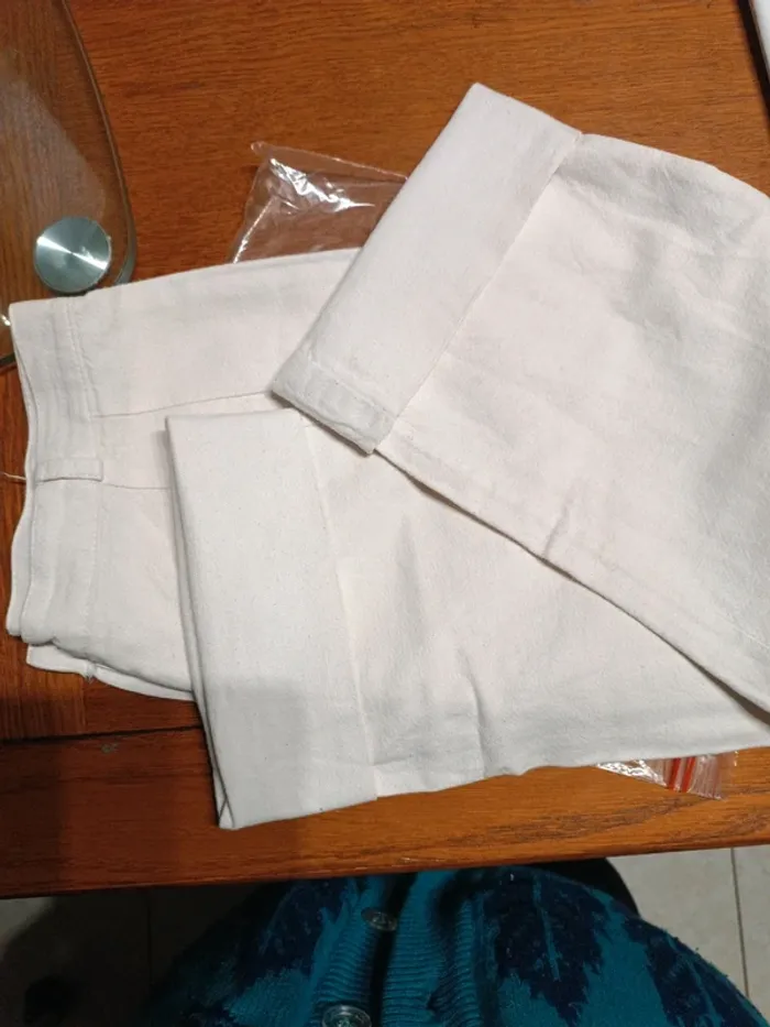 Pantacourt blanc 36/S - photo numéro 6