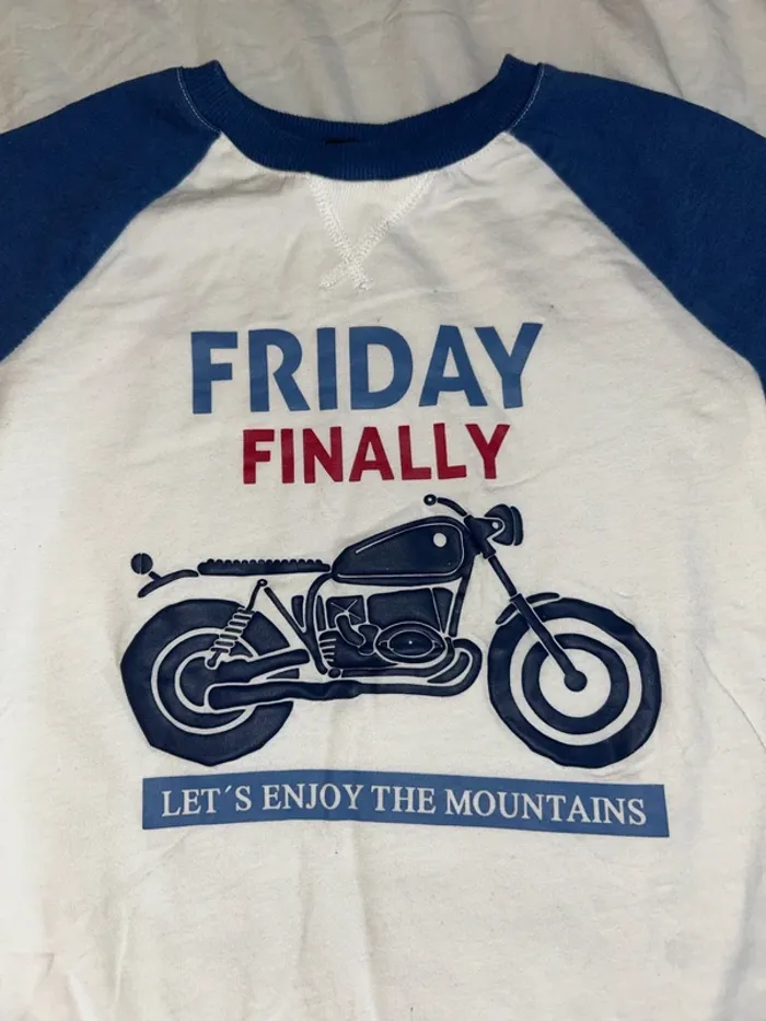 T-shirt manches longues effet Sweat tex - photo numéro 2