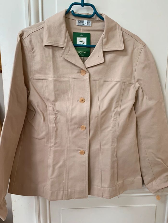 Blouson coton beige
