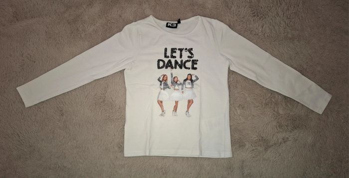 T shirt manche longue Blanc K3 Jbc 8 ans