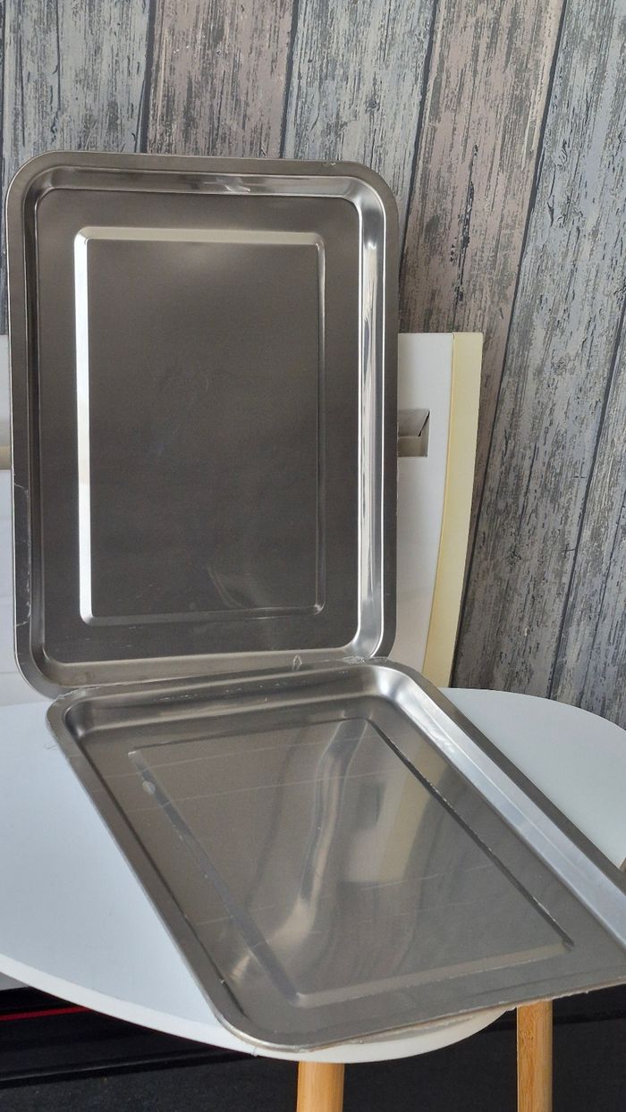 Lot de 2 plats à four rectangulaires en inox - photo numéro 2