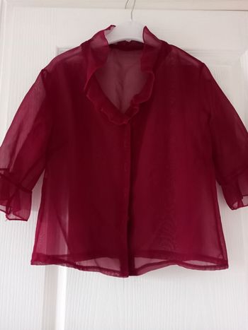 Boléro tulle taille 42-44 bordeaux vintage 