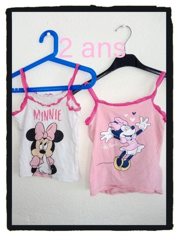 2 ans Disney lot de 2  débardeur Minnie /bon état