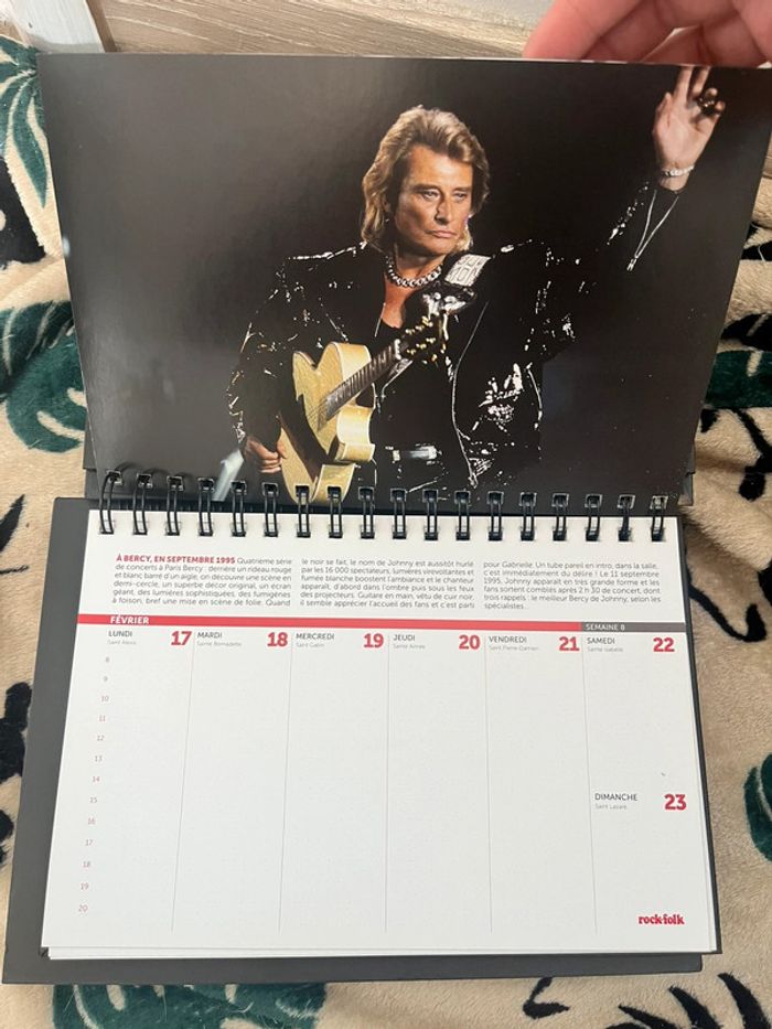 Livre agenda johnny Hallyday - photo numéro 3