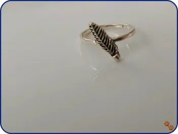 Bague plume en acier inoxydable