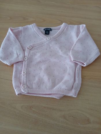 Gilet naissance bébé fille 👧 