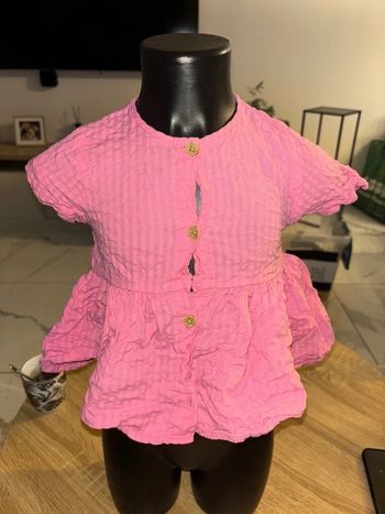 Haut fille rose en très bon état taille 18 mois marque h&m