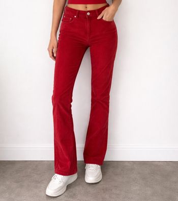 Pantalon rouge en velours côtelé  Tissaia - Taille 36 ( S  )