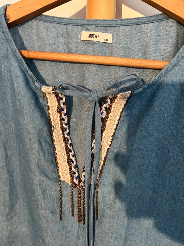 Blouse matière comme jean - photo numéro 4