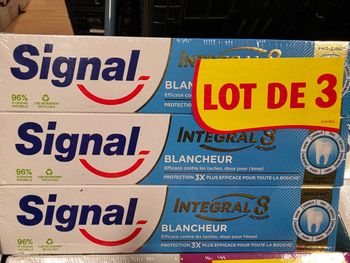 Lot de 3 dentifrices Signal blancheur
