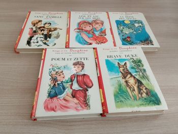 Lot de 5 livre, collection "rouge et or Dauphine"(5)