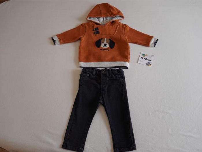 Lot n° 8 Vêtements Obaibi 6 mois : 5 Pantalons + 5 Hauts - photo numéro 4
