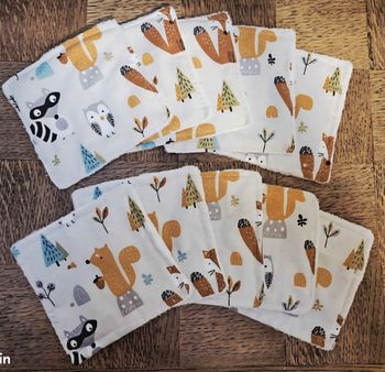 Lot 10x lingettes lavables