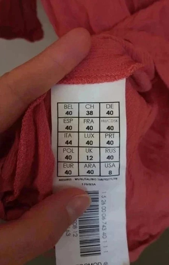 blouse manches 3/4 promod taille 40 - photo numéro 8