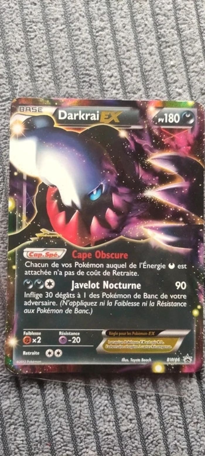 Carte pokémon, Darkrai EX, promo BW46