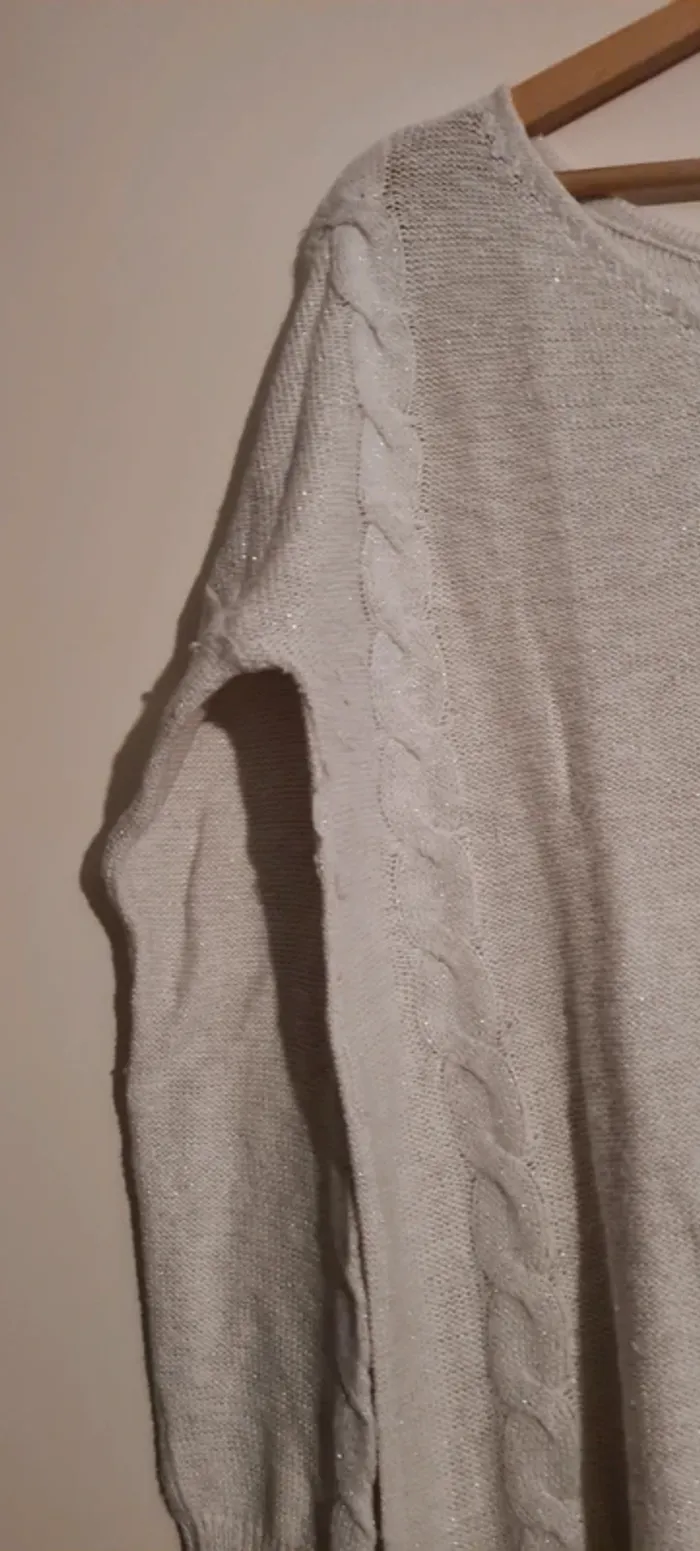 Pull crème dos ouvert LPB - photo numéro 2
