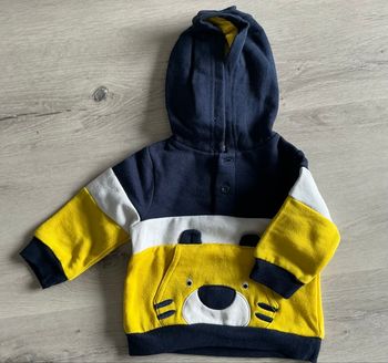 Pull à capuche bébé.