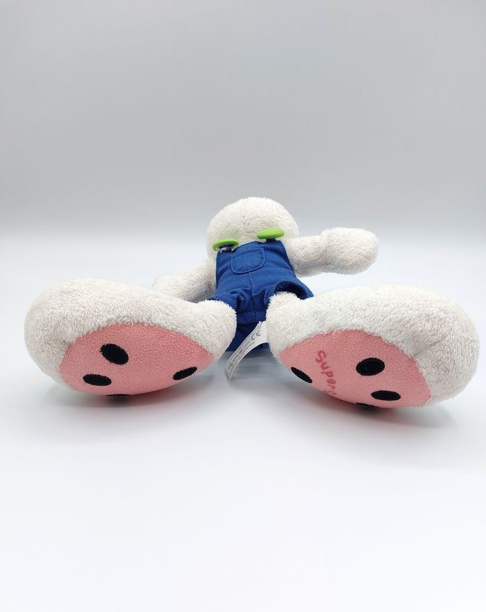 Peluche ancien doudou souris DIDDL DEPESCHE salopette bleu vert Super soft 25 cm - photo numéro 5