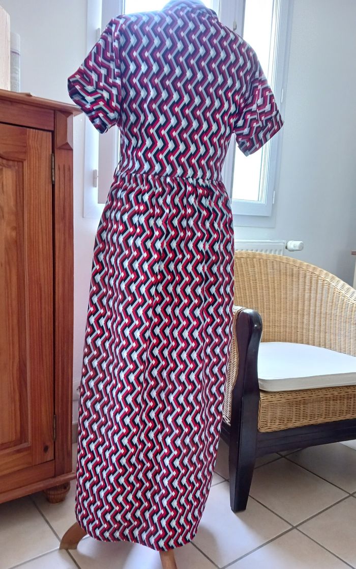 Robe longue vintage lilie rose T38 - photo numéro 6