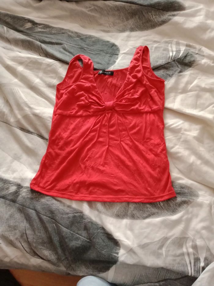 Débardeur femme rouge taille 44