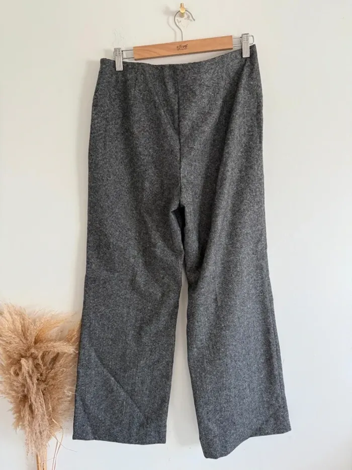 Pantalon Mango gris chiné - photo numéro 2