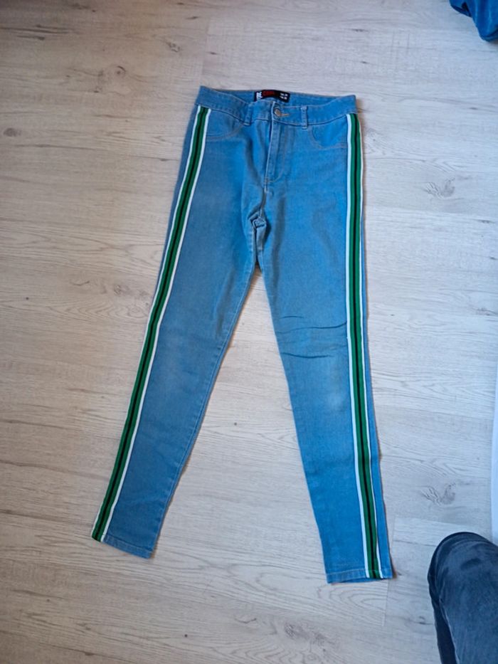 Pantalon 36 S Jennyfer femme ado ligne bande côté