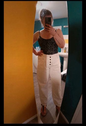 Jeans mom taille haute 42