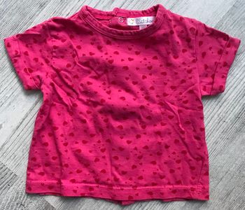 Tee shirt coeurs 6 mois Kitchoun