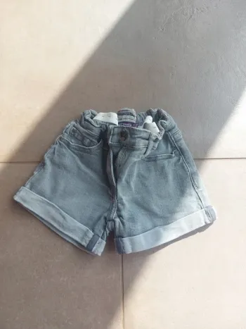 Short en jeans gris sergent major 3 ans