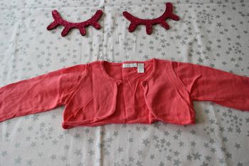 gilet court rose 12 mois