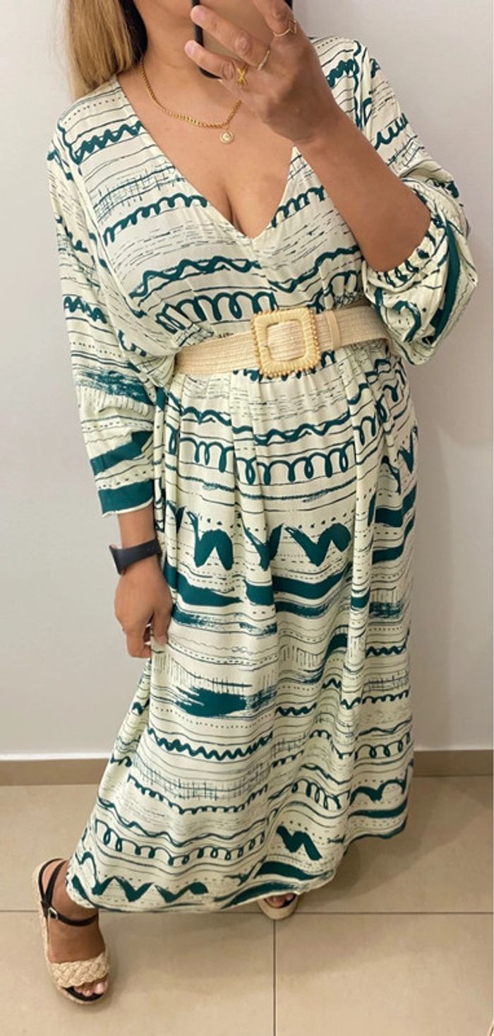 Jolie Robe longue Légère Fluide Imprimée Taille Unique - photo numéro 6