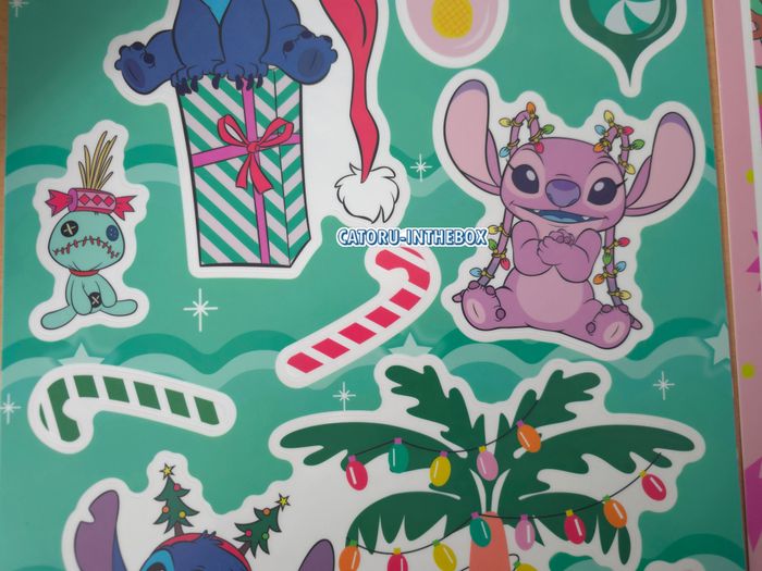 2 Planche autocollants stickers Disney Stitch Angel Souillon Noel Christmas - photo numéro 7