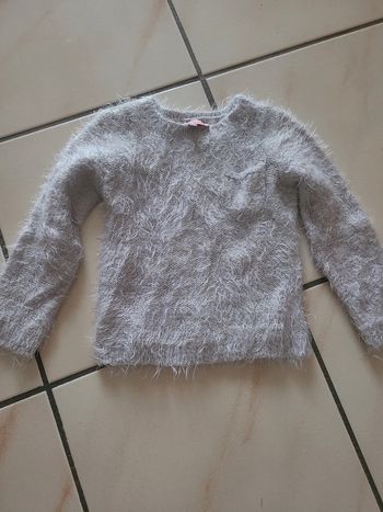 Pull chaud gris en poils Lisa Rose